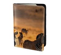 ZTPOWQA Zebra Animal Print Men Women Passport Travel Document Stylish Secure Wallet Leather Case Accessory