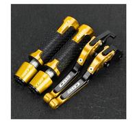 ZTQLIJQF Grips for H&ONDA CB900F CB 900 F Hornet Motorcycle Handgrips Brake Clutch Levers Handlebar Grips Handle Ends(Gold)