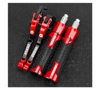 ZTQLIJQF Grips for H&ONDA NX650 J-X Dominator Motorcycle Handgrips Extendable Brake Clutch Levers Handlebar Grips Ends(Red3)