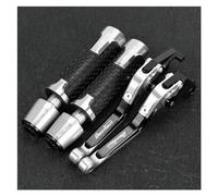 ZTQLIJQF Grips for KYMCO Downtown 125i 200i 300i 350i DT 125 200 300 350 Handgrips Brake Clutch Levers Handlebar Grips Ends(Silver2)