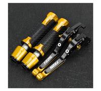 ZTQLIJQF Grips for YAM&AHA FZ-25 FZ25 FZ 25 Motorcycle Handgrip Extendable Brake Clutch Levers Handlebar Grips Handle Ends(Gold2)