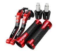 ZTQLIJQF Grips for YAM&AHA FZ16 FZ 16 Motorcycle Handgrips Extendable Brake Clutch Levers Handlebar Grips Handle Ends(Red2)