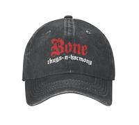 ZTQTQZZ Washed Denim Adjustable Baseball Cap Bone Thugs N Harmony - Hip Hop Print Baseball Caps Washed Denim Hats Outdoor Hat Sports Baseball Cowboy Hat