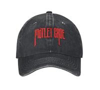 ZTQTQZZ Washed Denim Adjustable Baseball Cap Motley Crue-Logo Hats Hip Hop Hat Cotton Baseball Cap Custom Trucker Hat for Men Women