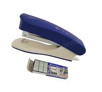 ZTRENDY10 Desktop Stapler with Built-in Staple Remover, Blue Body + 1000 Staples, 15 Sheets Stapling, School Home Office Use, iZOFAX Black Ball Pen