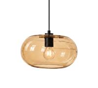 ZTTECH 30cm Modern Amber Glass Pendant Light E27 Adjustable Height
