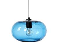 ZTTECH 30cm Modern Blue Glass Pendant Light E27 Adjustable Height