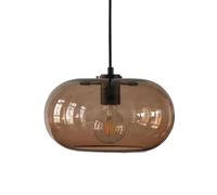 ZTTECH 30cm Modern Coffee Brown Glass Pendant Light E27 Adjustable Height