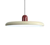 ZTTECH 40cm Modern LED Pendant Light 36W Adjustable Colour Temperature Ceiling Hanging Lamp 3000K/4500K/6000K Metal and Acrylic Pendant Light for Dining Room Kitchen Living Room (Red + Beige)