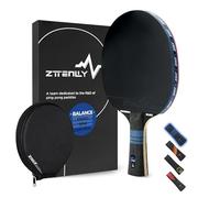 ZTTENLLY Ping Pong Paddle with Carbon Technology | Performance-Series,7-ply Finest Blade, Expert Speed/Edge/Balance/Control, Thicker Protector Case | Table Tennis Racket for Professional