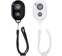 Zttopo Bluetooth Wireless Camera Remote Control For Smartphones Selfie Stick Shutter Release Camera Remote Control Compatible With iPhone/Android/Bluetooth Devices (Black and Pink)