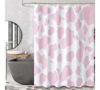 ZTTXL Cow Print Shower Curtain, 72" x 72", Pink, Polyester Fabric Print Set with Hooks for Bathroom (L35)