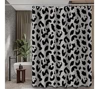 ZTTXL Leopard Shower Curtain (72" x 72"), Grey Print Polyester Fabric Shower Curtain Set for Bathroom with 12 Hoops