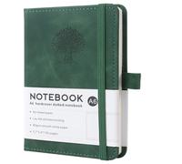 ZTVOWTO A6 Hardback Notebook Lined, 192 Pages Journal Notebook, with Elastic Closure and Ribbon Bookmark, Pocket Notebooks for Work, Business and Study(Dark Green)