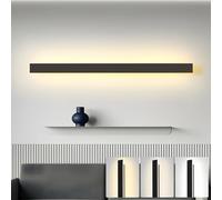 ZTWLEED 100CM Long Wall Light Interior,36W LED Wall Lamp Interior,RA≥80 Tricolor Lighting Mode Living Room Lamp,Black Wall Lamp for Living Room Bedroom Stairs Hallway AC220V