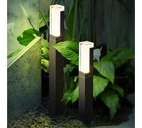ZTWLEED 2 Pieces LED Outdoor Street Light,6W Black Outdoor Light Cube,Warm White 4000K IP65 Waterproof,60CM LED Outdoor Lighting for Paths Patio Garden Lawn Driveway Yard AC220V