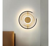 ZTWLEED 20W LED Wall Lights Indoor,3000K-4000K-6000K Dimmable LED Wall Lamp Round Wall Light RA≥85 Gold Wall Lights Indoor Modern for Bedroom Living Room Stairs Hallway