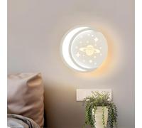 ZTWLEED Indoor LED Wall Light,14W 1600LM Modern Wall Lamp LED 3000K/4000K/6000K,Round White Wall Lighting for Kids Room Bedroom Living Room Hallway,110-240V