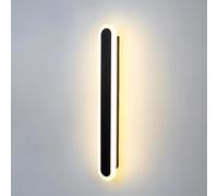 ZTWLEED LED Wall Light Indoor,12W Wall Lamp Modern 3000K/4000K/6000K,Acrylic Wall Sconce Lights for Bedroom Living Room Corridor Stair 40CM Black