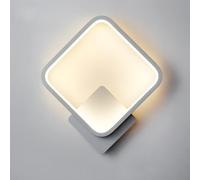 ZTWLEED LED Wall Light Indoor,14W 1600LM Modern Square Wall Lamp 3000K/4000K/6000K,White for Bedroom Living Room Hallway,110-240V