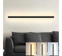 ZTWLEED LED Wall Light Indoor,36W Wall Lamp Modern 3000K/4000K/6000K,Acrylic Wall Sconce Lights for Bedroom Living Room Corridor Stair 100CM Black