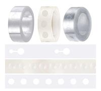 ZTXPRO Balloon Arch Strips Kit 2PCS, Balloon Garland Tapes 5 Meters, 100PCS Balloon Glue Point Dots Stickers(1 Roll)