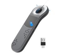 ZTYTO Air Mouse for PC/iOS/Android with Touchpad Rechargeable Wireless Presentation for PPT Pointer Bluetooth 2.4G Remote Control for PowerPoint/Keynote/Tiktok/Camera/Kindle App (Silver)