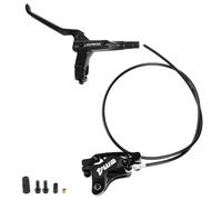 ZTZ 4-Piston Internal Routing Hydraulic Brake Set, Front 850mm and Rear 1600mm Hydraulic Disc Brake for eBike Mountain Bike,Pre-Bled Hydraulic Brake Kit with Mounting Adapter (Only Front)