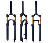 ZTZ Kashima Mountain Bike Front Fork Gas Fork Bicycle Shock Absorber Shoulder Control 26/27.5 32mm Tube Gas Fork (matte black + gold inner tube, 27.5 inches)