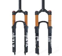 ZTZ MTB Fork,Mountain Front Fork Air Pressure Shock Absorber,120mm Travel,1 1/8 Straight Tube, QR 9mm*100m MTB Air suspension fork, for XC/AM Mountain Bike (Manual Control, 26)