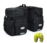 ZTZ 50L Panniers Bike Bags, Waterproof Bike Panniers Made of High-Density 600D Polyester for Durable Use, Bike Saddle Bag come with Reflective Trim and Rain Cover