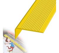 ZTZBFGM Yellow,10 m/393.7 in, Non-Slip Rubber Stair Nosing - Adhesive PVC Edge Protector for Indoor Outdoor Steps