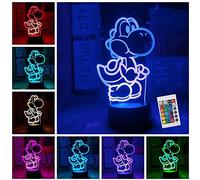 ZTZK Yoshi Lamp, Yoshi Night Light Super Mario Lamp - Intelligent Remote Control Yoshi Table Lamp 16 Colours Transform Yoshi Light for Christmas Children's Room Decoration Holiday Gifts