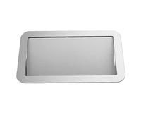 ZTZTZ Waste Bin Lid,Stainless Steel Cupboard Waste bin Lid Built-in Cupboard Rubbish Rubbish bin lid Square Metal Wall Mounted Compost Worktop Waste Lid for Kitchen, Bathroom, Bedroom, Under(Silver)