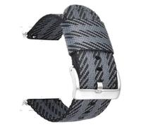 ZTZTZ Watch Stra Woven Nylon Strap 18mm 20mm 22mm 24mm Quick Release Men Replacement Bracelet Wrist Band Watch Accessories nylon watch stra(Black grey silver,20mm)