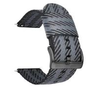 ZTZTZ Watch Stra Woven Nylon Strap 18mm 20mm 22mm 24mm Quick Release Men Replacement Bracelet Wrist Band Watch Accessories nylon watch stra(Black grey black,22mm)