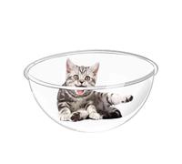 Zuasdvnk Acrylic Dome Cat Bed, Indoor Cat Clear Acrylic Bed, Animals Sleeping High-Transparency Furniture for Shelter Balcony Small Medium Large Breeds