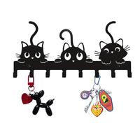 Zuasdvnk Cat Key Holder for Wall | Animal Coat Hooks | Animal Wall Hooks for Key, Bag, Hat, Towel, Backpacks, Cute Organizer Hooks for Wall Decorations