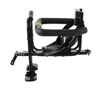 Zuasdvnk Cycling Seat for Kids | Detachable Front Mounted Cycling Seat | Comfortable Portable Child Seat, Black Cycling Seat with Footrest for Travel, Commuting
