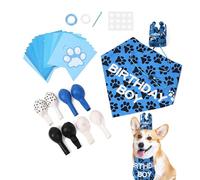 Zuasdvnk Dog Decorations - Creative Dog Birthday Hat Adjustable | Dog Scarf, Pet Birthday Supplies, Complete Celebration Kit For Most Dog