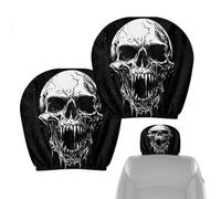 Zuasdvnk Funny Headrest Covers for Car Halloween Universal Scary Decor