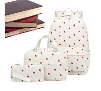 Zuasdvnk Girls Backpack | Corduroy Bookbag Set - Lunch Box Knapsack Pencil Case for Day Trip Vacation Camping College Women Hiking Sports Outdoor Activities