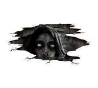 Zuasdvnk Halloween Wall Stickers - Horror Wall Stickers | Halloween Ghost Stickers for Mall Shop Window Home Wall Decal