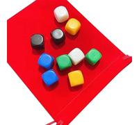 Zuasdvnk Korean Traditional Playing Game 10 Pieces Gonggi Jack Stone Pebbles Set with Pouch (Stones Color Random)