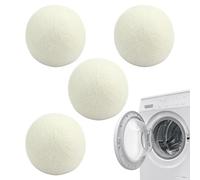 Zuasdvnk Laundry Wool Dryer Balls, Reusable Wool Fabric Softener, Laundry Room Supplies Household Gadgets, Natural Fabric Softener Balls Dry Cleaning Kit for Dryer