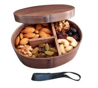 Zuasdvnk Lunch Box - Leakproof Divider with Elastic Strap | Wooden Meal Box | for Food School Adults Toddler Travel Sushi Baby Meal Salads