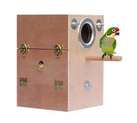 Zuasdvnk Parakeet Nesting Box | Parrots Mating House Wood Bird Aviary Budgie Cage | Wooden Nest Parrot Mating Cage for Cockatiel, Parrots, Budgie, Parakeet