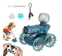 Zuasdvnk RC Car,Light Up RC Land & Water Vehicle | Speed Adjustable Remote Control Car with LED & Water Squirter for Beach Rock Crawling Drifting Backyard Bashing Pool Racing Competition