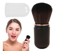 Zuasdvnk Retractable Powder Brush | Small Foundation Brush | Portable Face Brush with Lid for Foundation, Blush, Bronzer, & Powder, Travel Friendly