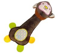 Zuasdvnk Squeaky Plush Dog Toy,Stuffed Squeaky Toys | Soft Squeaker Interactive Dog Toys, Plush Cartoon Monkey Deer, Enhances Dog Fun & Teeth Cleaning